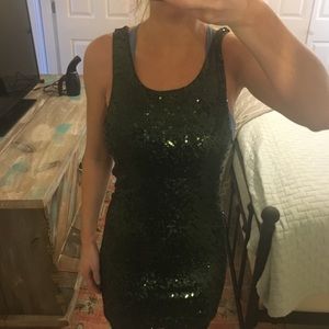 Hunter green sequin dress